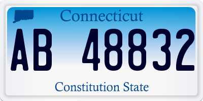 CT license plate AB48832