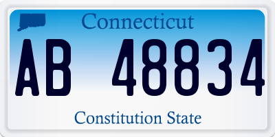 CT license plate AB48834