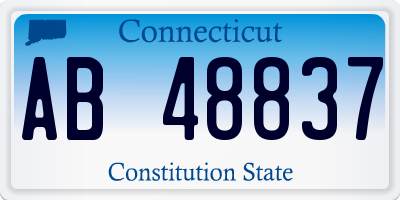 CT license plate AB48837