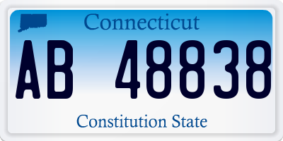 CT license plate AB48838