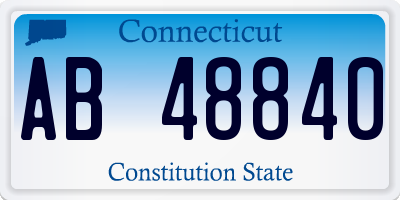 CT license plate AB48840