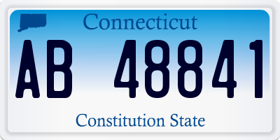 CT license plate AB48841