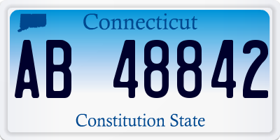 CT license plate AB48842