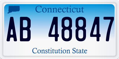 CT license plate AB48847