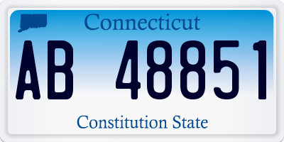 CT license plate AB48851