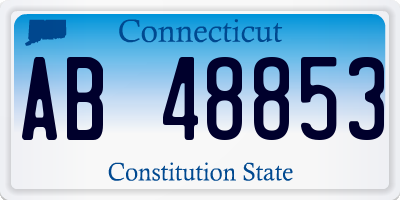 CT license plate AB48853