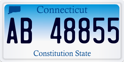 CT license plate AB48855