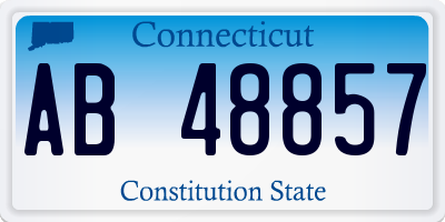 CT license plate AB48857