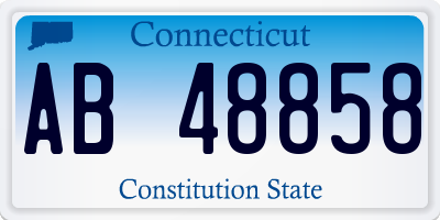 CT license plate AB48858