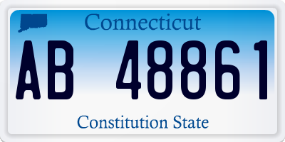 CT license plate AB48861