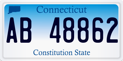 CT license plate AB48862