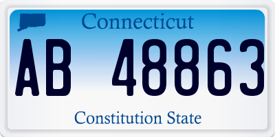 CT license plate AB48863