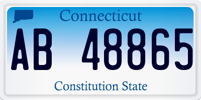 CT license plate AB48865
