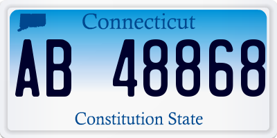 CT license plate AB48868