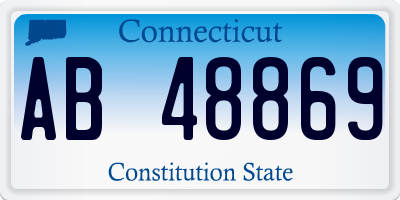 CT license plate AB48869
