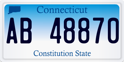 CT license plate AB48870