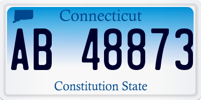 CT license plate AB48873