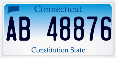 CT license plate AB48876