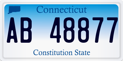 CT license plate AB48877