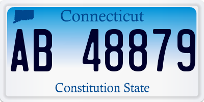 CT license plate AB48879