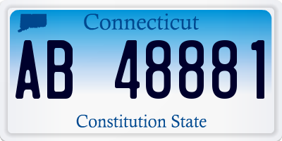 CT license plate AB48881