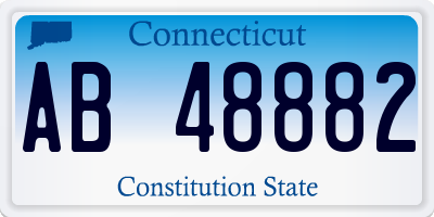 CT license plate AB48882