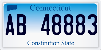 CT license plate AB48883