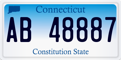 CT license plate AB48887