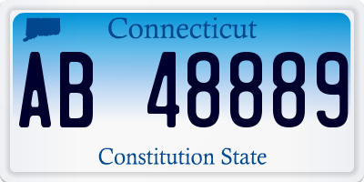 CT license plate AB48889