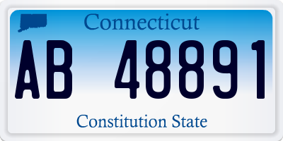 CT license plate AB48891