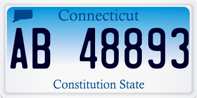 CT license plate AB48893