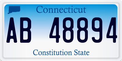 CT license plate AB48894