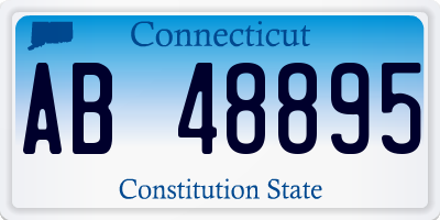 CT license plate AB48895