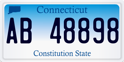 CT license plate AB48898