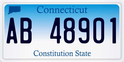 CT license plate AB48901