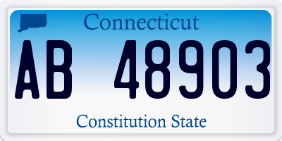 CT license plate AB48903