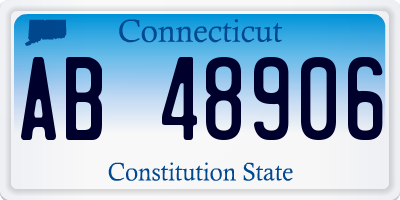 CT license plate AB48906