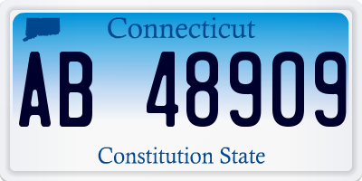 CT license plate AB48909