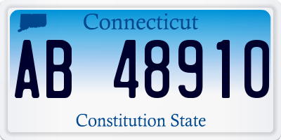 CT license plate AB48910