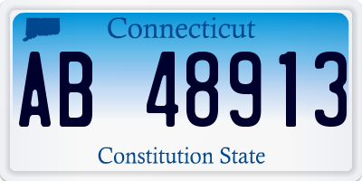 CT license plate AB48913