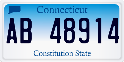 CT license plate AB48914