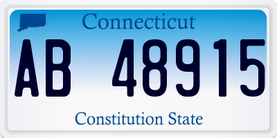 CT license plate AB48915