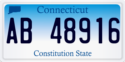 CT license plate AB48916