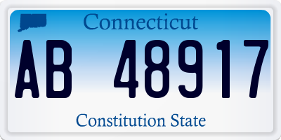 CT license plate AB48917