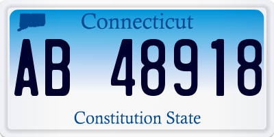 CT license plate AB48918