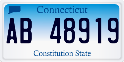 CT license plate AB48919