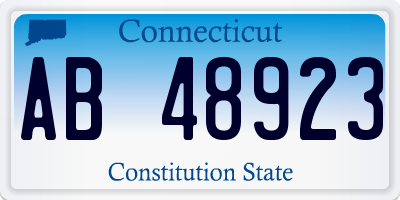 CT license plate AB48923