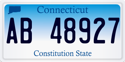 CT license plate AB48927