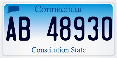 CT license plate AB48930