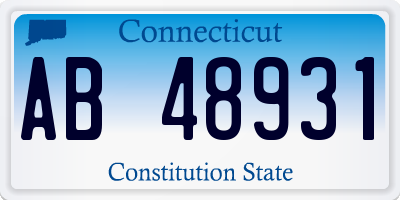 CT license plate AB48931